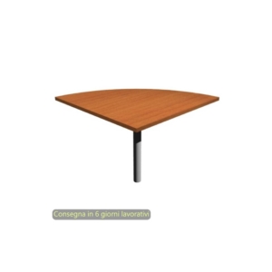 Raccordo a 90° con supporto metallico cromato per scrivanie Presto 80x80 cm Artexport - Ciliegio - 313-11C_H