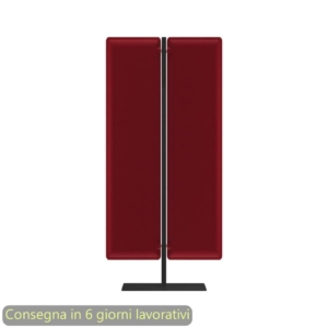 Piantana mobile in metallo Nero con 2 pannelli fonoassorbenti Rossi Moody Artexport 83,8xh.180 cm BSJ16-IC+BSAM-AQ