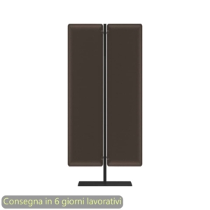 Piantana mobile in metallo Nero con 2 pannelli fonoassorbenti Antracite Moody Artexport 83,8xh.180 cm BSJ16-IR+BSAM-AQ