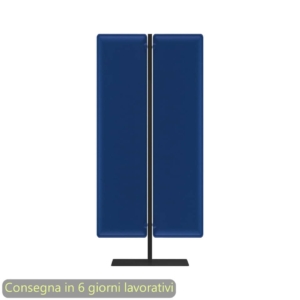 Piantana mobile in metallo Nero con 2 pannelli fonoassorbenti Blu Moody Artexport 83,8xh.140 cm BSJ12-IT+BSAM-AQ