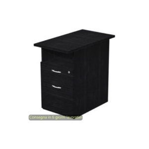 Cassettiera alta 1 vano a giorno + 1 cassetto + 1 file 43x80xh.72 cm smontata Presto Artexport Nero venato frassino