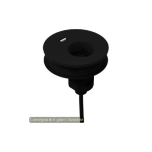 Slot passaspina Ø80 mm - presa shuko + slot con USB Bridge Artexport Nero - 3-DEAA0001-EB