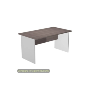 Scrivania Frassino toscano 140x80xH72 cm gamba a pannello Grigia linea Presto Artexport - 002PAN/F5