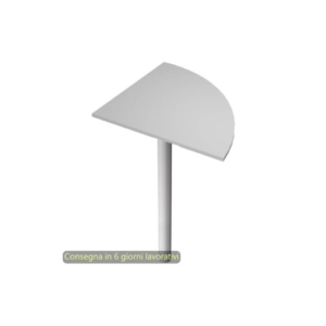 Raccordo a 90° con supporto metallico cromato per scrivanie Presto 80x80 cm Artexport Grigio - 313-11C_9