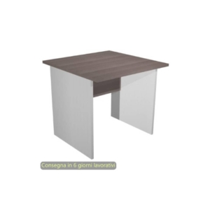 Scrivania Frassino toscano 80x80xh.72 cm gamba a pannello Grigia linea Presto Artexport - 001PAN/F5