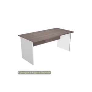 Scrivania Frassino toscano 160x80xH72 cm gamba a pannello Grigia linea Presto Artexport - 003PAN/F5