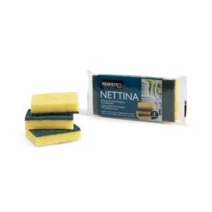Spugne sintetiche abrasive Nettina Perfetto misura classica 0245 (conf. da 3 spugne)