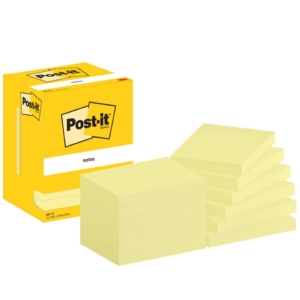 Foglietti Post-it® Canary Yellow 100% PEFC - 76x102 mm - 100 ff/blocchetto - 657 CY (conf.12 blocchetti)
