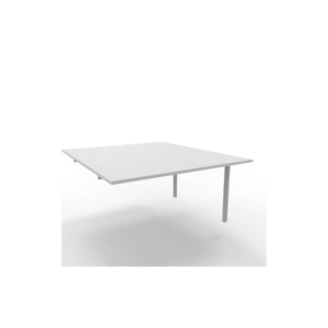 Postazione aggiuntiva bench piano Grigio 140x160xh.75 cm gamba a ponte in acciaio Argento Practika P3 - ECBIC14-GR-A