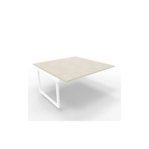 Postazione aggiuntiva bench cemento 160x160xh.75 cm gamba ad anello in acciaio Bianco Practika P2 ECBIA16-CL-I