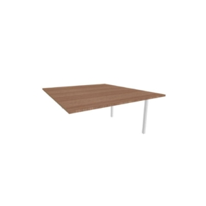 Postazione aggiuntiva bench piano Noce 140x160xh.75 cm gamba a ponte in acciaio Argento Practika P3 - ECBIC14-NO-A