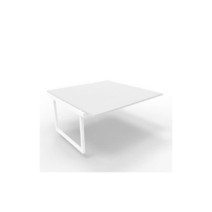 Postazione aggiuntiva bench piano Grigio 160x160xh.75 cm gamba ad anello in acciaio Bianco Practika P2 ECBIA16-GR-I