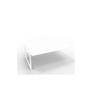 Postazione aggiuntiva bench piano Bianco 180x160xh.75 cm gamba ad anello in acciaio Bianco Practika P2 ECBIA18-BA-I