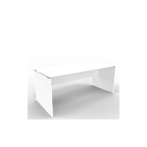 Scrivania piano Bianco 180x80xh.75 cm fianco a pannello in melaminico in tinta Practika P4 Quadrifoglio ECSLP180-BA-BA