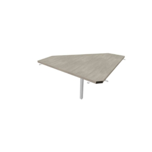 Raccordo 90° piano cemento 84x84xh.75 cm gamba in acciaio Argento per scrivanie Practika P1 Quadrifoglio ECRA9001-CL-A
