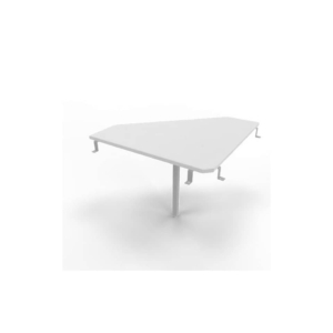 Raccordo 90° piano Grigio 84x84xh.75 cm gamba in acciaio Argento per scrivanie Practika P3 Quadrifoglio ECRA9003-GR-A