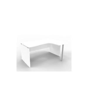 Scrivania angolare destra piano Bianco 160x120xh.75 cm fianco a pannello in melaminico Practika P4 ECSLP16D-BA-BA