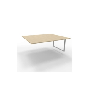 Postazione aggiuntiva bench piano Rovere 180x160xh.75 cm gamba ad anello in acciaio Argento Practika P2 ECBIA18-RK-A