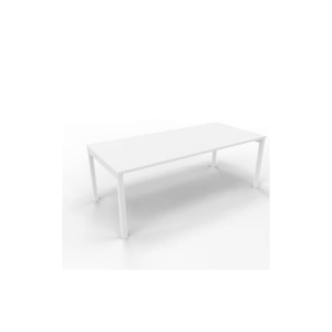 Scrivania piano Bianco 180x80xh.75 cm gamba a ponte in acciaio Bianco linea Practika P3 Quadrifoglio - ECSPT180-BA-I