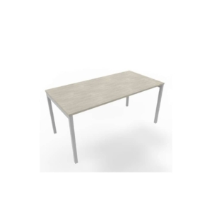 Scrivania piano cemento 160x80xh.75 cm gamba a ponte in acciaio Argento linea Practika P3 Quadrifoglio - ECSPT160-CL-A