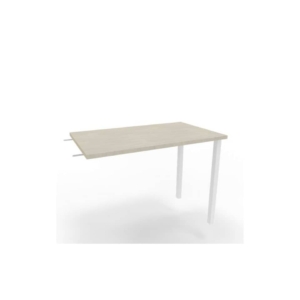 Dattilo scrivania sospeso piano cemento 100x60xh.75 cm gamba sezione quadrata in acciaio Bianco Practika ECDM100-CL-I
