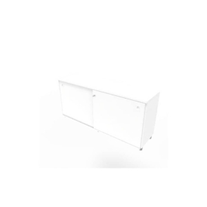 Armadio basso altezza scrivania ante scorrevoli Bianche doppia larghezza 160x45xh.73 cm - ECEB16S-BA-BA