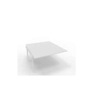 Postazione aggiuntiva bench piano Bianco 140x160xh.75 cm gamba a ponte in acciaio Bianco Practika P3 - ECBIC14-BA-I