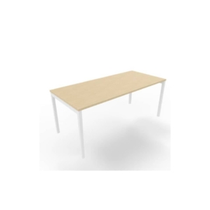 Scrivania piano Rovere 180x80xh.75 cm gamba a ponte in acciaio Bianco linea Practika P3 Quadrifoglio - ECSPT180-RK-I