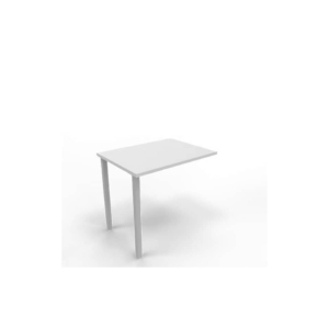 Dattilo scrivania sospeso piano Grigio 80x60xh.75 cm gamba sezione quadrata in acciaio Argento Practika ECDM080-GR-A