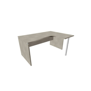 Scrivania angolare destra piano cemento 160x120xh.75 cm fianco a pannello in melaminico Practika P4 ECSLP16D-CL-CL