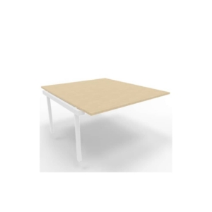 Postazione aggiuntiva bench piano Rovere 140x160xh.75 cm gamba a ponte in acciaio Bianco Practika P3 - ECBIC14-RK-I