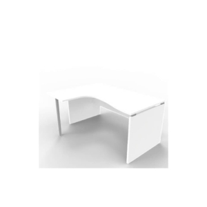 Scrivania angolare sinistra piano Bianco 160x120xh.75 cm fianco a pannello in melaminico Practika P4 ECSLP16S-BA-BA