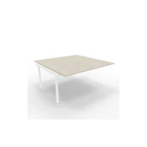 Postazione aggiuntiva bench cemento 160x160xh.75 cm gamba a ponte in acciaio Bianco Practika P3 - ECBIC16-CL-I