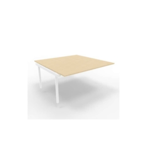 Postazione aggiuntiva bench piano Rovere 160x160xh.75 cm gamba a ponte in acciaio Bianco Practika P3 - ECBIC16-RK-I