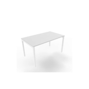 Scrivania piano Grigio 140x80xh.75 cm gamba a ponte in acciaio Bianco linea Practika P3 Quadrifoglio - ECSPT140-GR-I