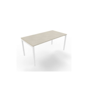 Scrivania piano cemento 160x80xh.75 cm gamba a ponte in acciaio Bianco linea Practika P3 Quadrifoglio - ECSPT160-CL-I