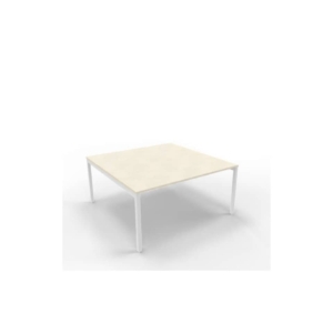 Bench piano cemento 160x160xh.75 cm gamba a ponte in acciaio Argento linea Practika P3 Quadrifoglio - ECBEC16-CL-A