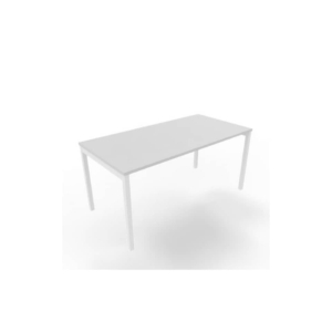 Scrivania piano Grigio 160x80xh.75 cm gamba a ponte in acciaio Bianco linea Practika P3 Quadrifoglio - ECSPT160-GR-I
