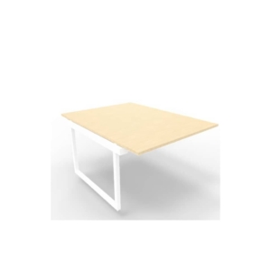 Postazione aggiuntiva bench piano Rovere 120x160xh.75 cm gamba ad anello in acciaio Bianco Practika P2 ECBIA12-RK-I