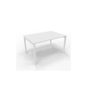 Scrivania piano Bianco 120x80xh.75 cm gamba a ponte in acciaio Bianco linea Practika P3 Quadrifoglio - ECSPT120-BA-I
