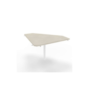 Raccordo 90° piano cemento 84x84xh.75 cm gamba in acciaio Bianco per scrivanie Practika P1 Quadrifoglio ECRA9001-CL-I
