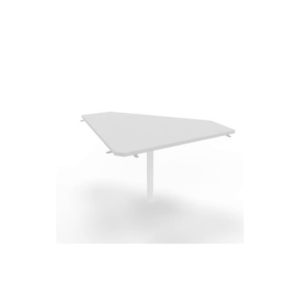 Raccordo 90° piano Grigio 84x84xh.75 cm gamba in acciaio Bianco per scrivanie Practika P1 Quadrifoglio ECRA9001-GR-I
