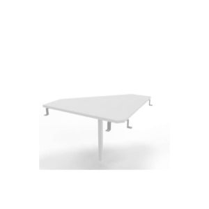 Raccordo 90° piano Bianco 84x84xh.75 cm gamba in acciaio Bianco per scrivanie Practika P3 Quadrifoglio ECRA9003-BA-I