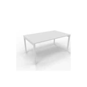 Scrivania piano Bianco 140x80xh.75 cm gamba a ponte in acciaio Bianco linea Practika P3 Quadrifoglio - ECSPT140-BA-I