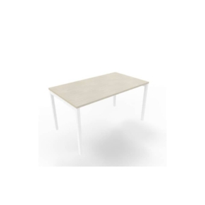 Scrivania piano cemento 140x80xh.75 cm gamba a ponte in acciaio Bianco linea Practika P3 Quadrifoglio - ECSPT140-CL-I