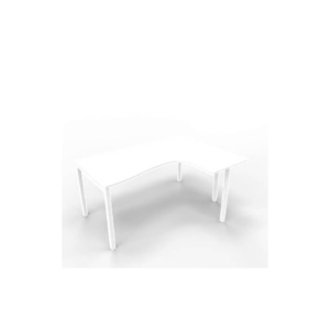 Scrivania angolare destra piano Bianco 160x120xh.75 cm gamba a ponte in acciaio Bianco linea Practika P3 - ECSPT16D-BA-I
