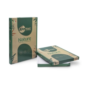 Etichette autoadesive Bianche Nature in carta riciclata AppTac  105x74 mm - 8 etichette per foglio - 100 fogli - NAT0512 (800 etichette)