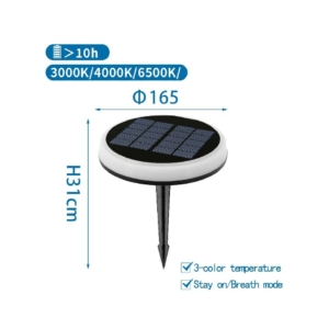 Faretto segnapassi LED da esterno con pannello solare e sensore crepuscolare Aigostar luce variabile - B10201AQ4