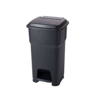 Cestino gettacarte Rotho Hera 60 litri con pedale e coperchio Nero - F800069