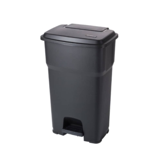 Cestino gettacarte Rotho Hera 85 litri con pedale e coperchio Nero - F800079